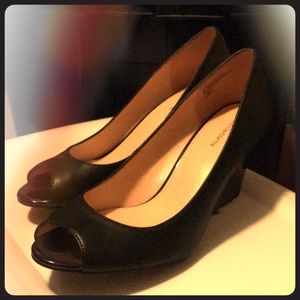 Liz Claiborne open toe wedge heel